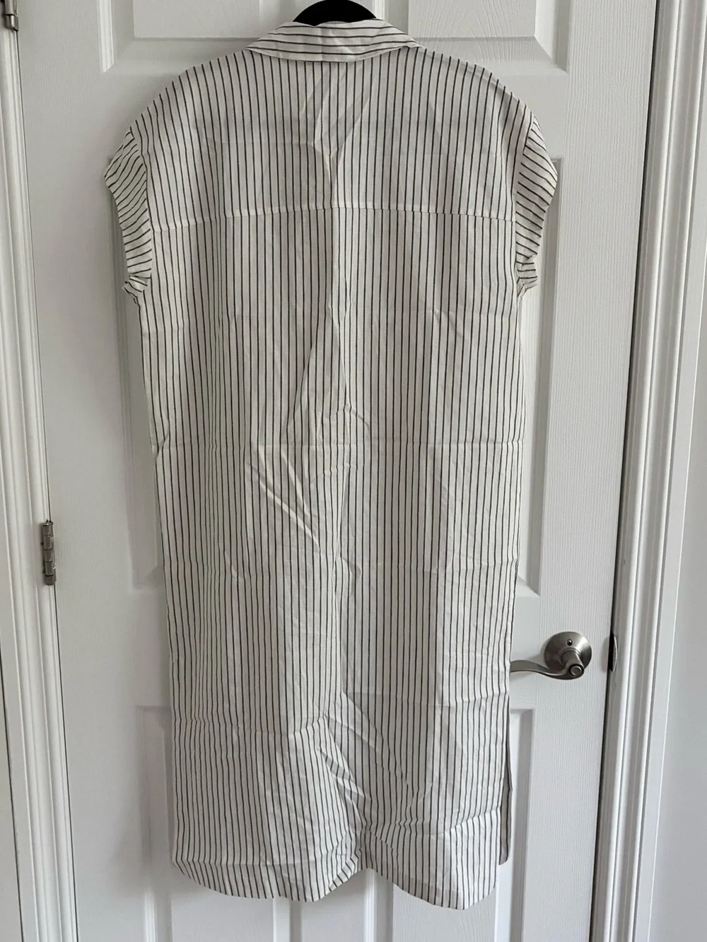 Calia Swim Coverup Dress Yucatan Stripe Ivory Linen Blend Button Down NWT Medium - Picture 9 of 15